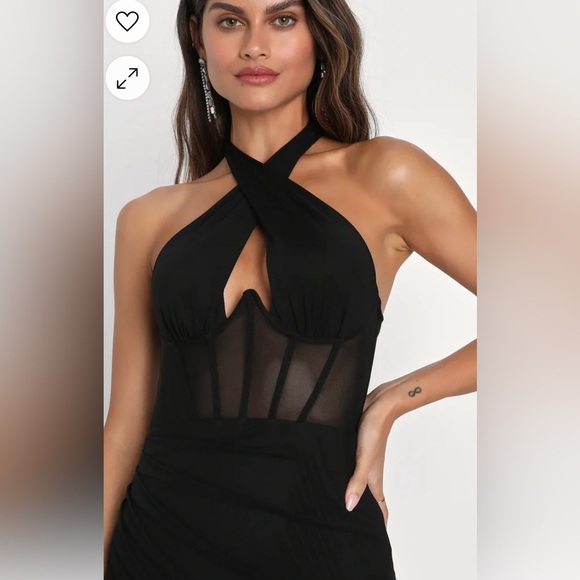 NWT lulus black formal dress - Picture 2 of 7